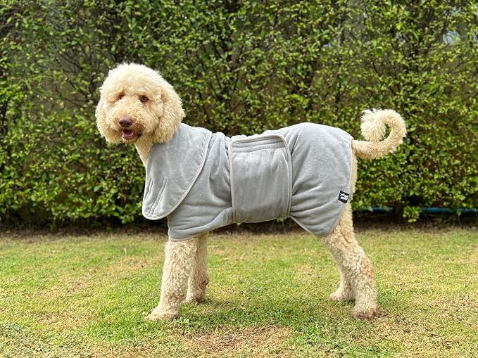 Tuff Pupper Fast Drying Dog Bath Robe | 800 GSM Plush Dog Towel - Image 8
