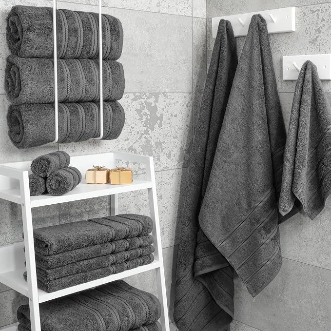 American Soft Linen Luxury 4 Piece Bath Towel Set, 600 GSM 100% Cotton Turkish - Image 3