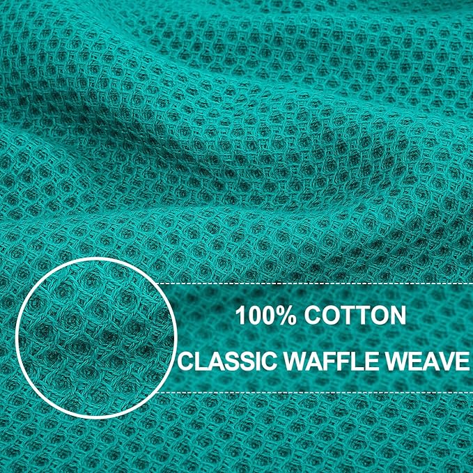 Homaxy 100% Cotton Waffle Weave Kitchen Dish Cloths, Ultra Soft Absorbent Quick - Image 2