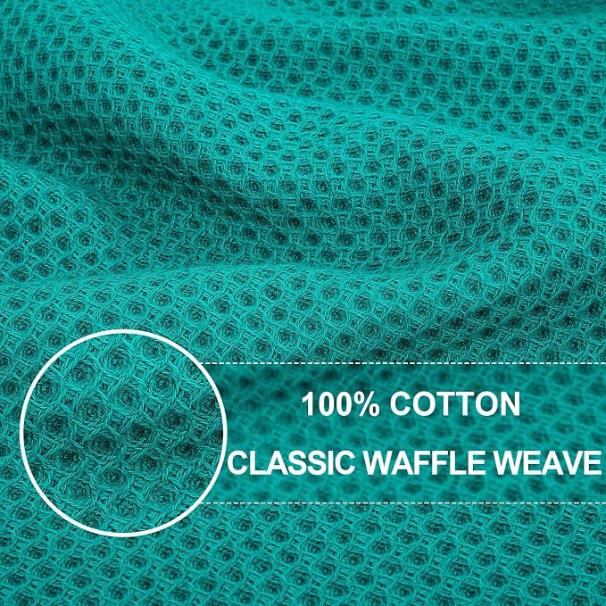 Homaxy 100% Cotton Waffle Weave Kitchen Dish Towels, Ultra Soft Absorbent Quick - Image 2