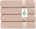 Delara Organic Cotton Luxuriously Plush Bath Towel Pack of 4 | GOTS & OEKO-TEX by Delara