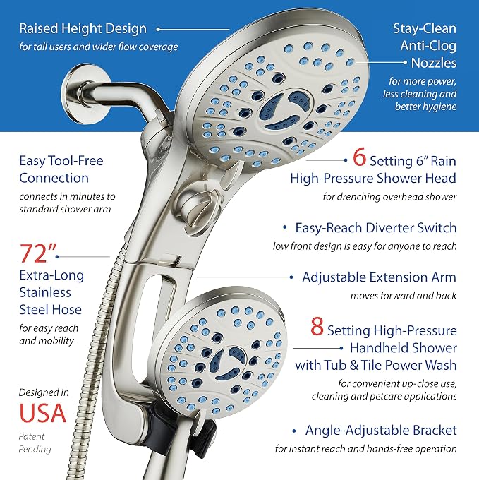 Hotel Spa AquaCare for California As-Seen-On-TV High Pressure Handheld Rain - Image 7
