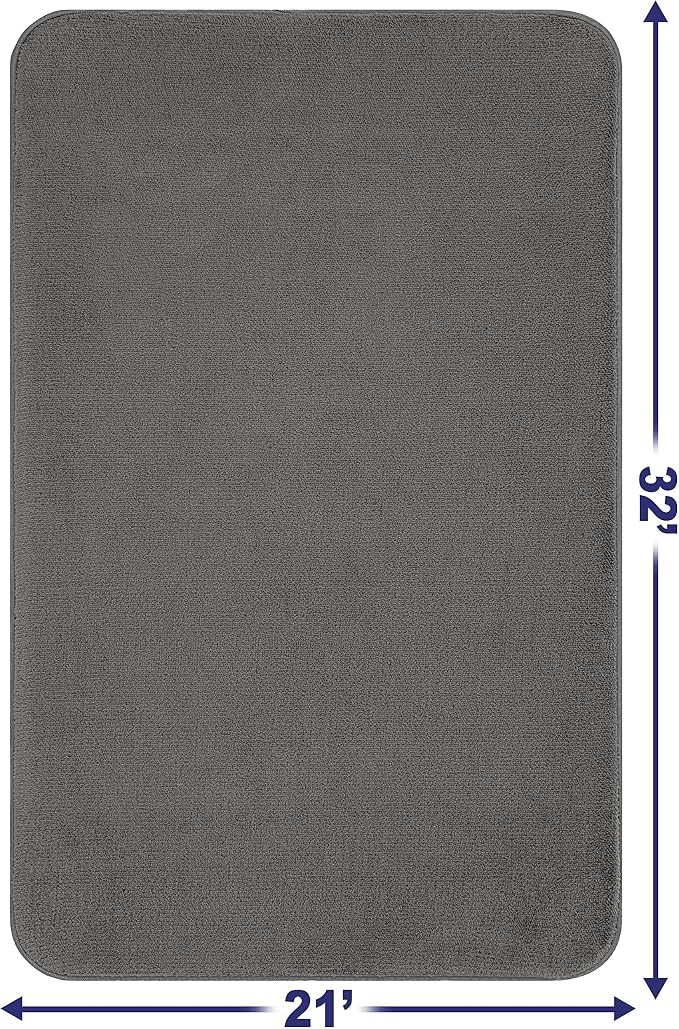 American Soft Linen 21x32 Fluffy Foamed Slip Reducer Bath Rug, Machine Washable - Image 3
