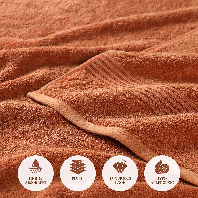 Superior Egyptian Cotton Bath Towel Set, Home Bathroom Towels, Guest Bath - Image 6