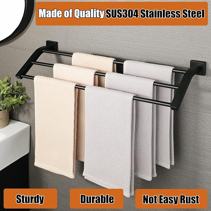 Alise Bath 3 Towel Bars, Towel Holder Towel Racks - Image 3