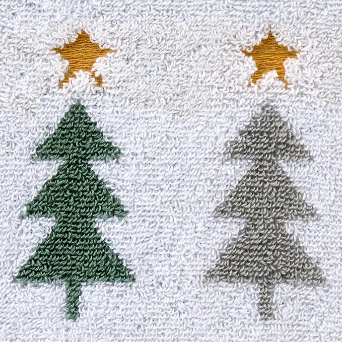 SKL Home Christmas/Winter Multi Trees 100% Cotton Premium Bath Towel, 500 GSM - Image 6