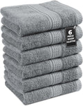 LANE LINEN Wash Cloths Set of 6- Spa & Salon Quality by LaneLinen