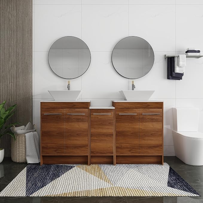 60 Inch Bathroom Vanity with Sink, Mordern Bathroom Vanity, Single Sink - Image 3