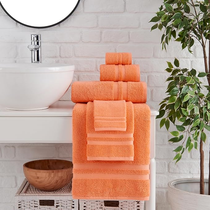 Premium 6 Piece Towel Set, 2 Bath Towel, 2 Hand Towels, 2 Washcloths, 100% - Image 2