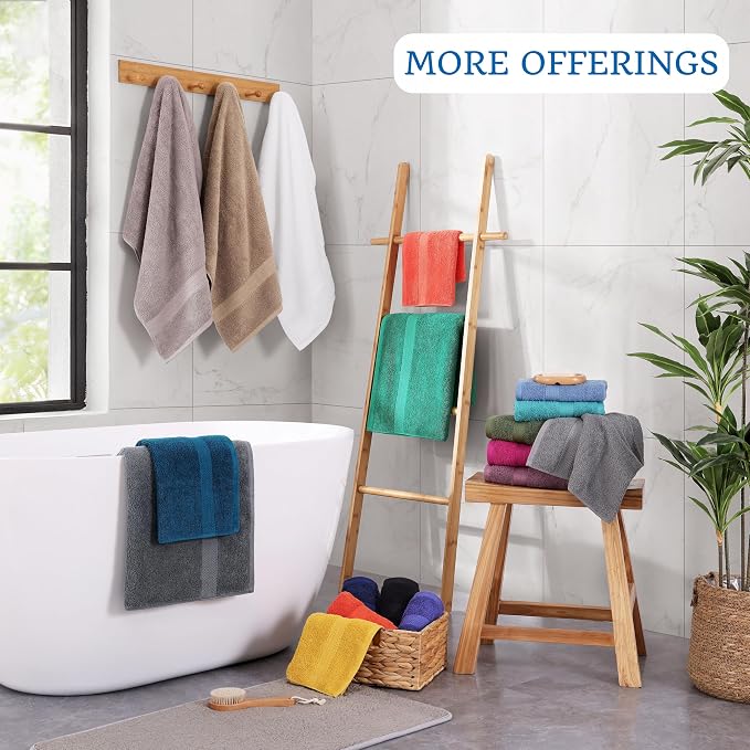 LANE LINEN 100% Pure Cotton Pack of 4 Bath Sheets - Image 8
