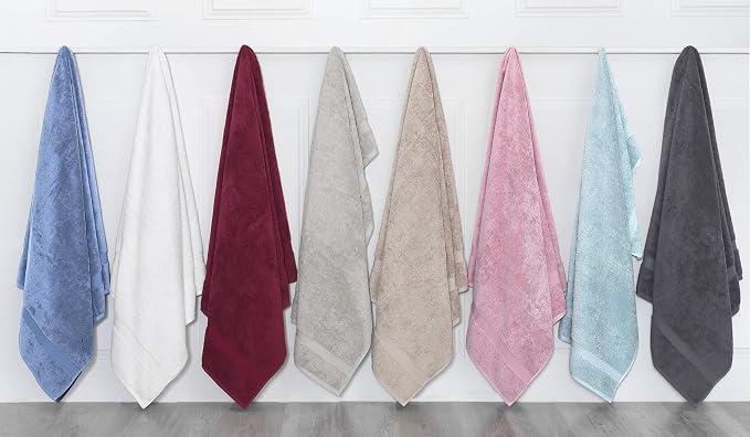 SALBAKOS 100% Turkish Cotton Extra Large Bath Sheet Set of 2 35x70 inch | - Image 4