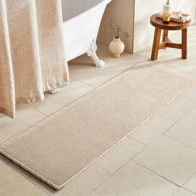 GRANNY SAYS Waffle Bathroom Runner Rugs 71" x 24" Non Slip Washable, Extra Soft - Image 8