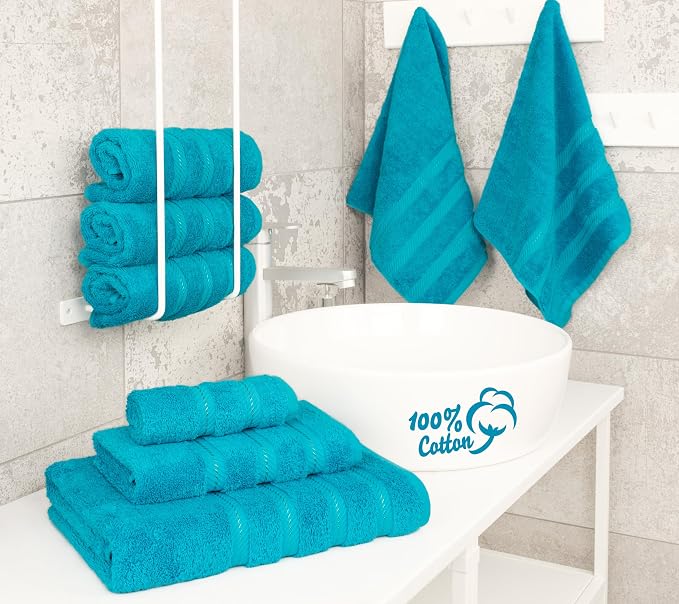American Soft Linen Luxury 6 Piece Towel Set, 2 Bath Towels 2 Hand Towel 2 - Image 3