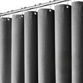 Inhousolu Fabric Shower Curtain Waffle Weave, Graphite Grey 230 GSM Heavy Duty by INHOUSOLUHOMEDECOR