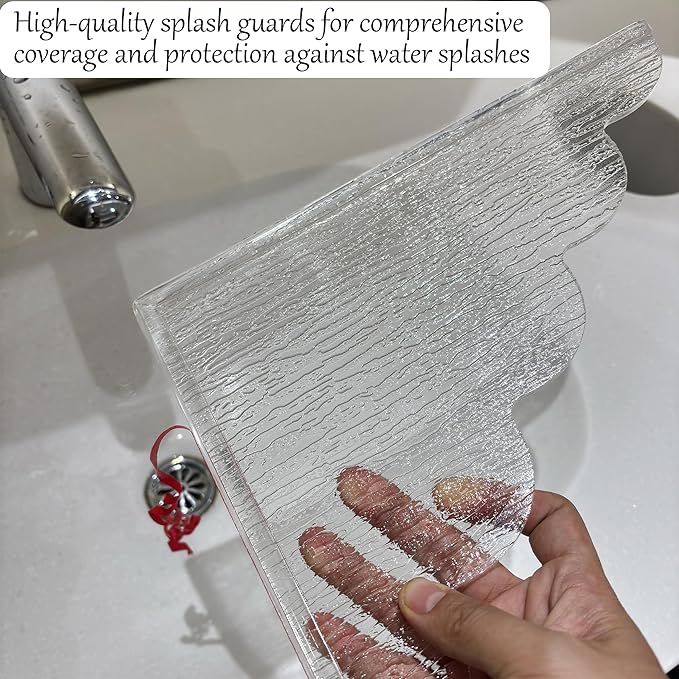 Large Shower Splash Guard, 2 Pack, 9.1 x 11.5 Inch, Waterproof Bathtub Corner - Image 3