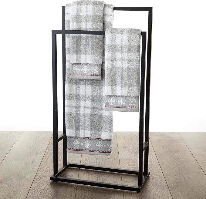 SKL Home Winter/Christmas Whistler Plaid Hand Towel 2pc Set - Image 6