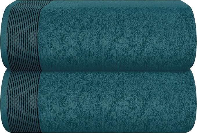 Belizzi Home Cotton 2 Pack Oversized Bath Sheet 35 x 70, Large Bath Sheet by Unknown