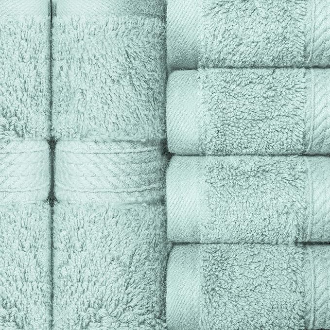 Superior Egyptian Cotton Pile Face Towel/Washcloth Set of 6, Ultra Soft Luxury - Image 4
