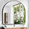 Arched Bathroom Mirror, Wall Mounted Mirror, Living Room, Hanging or Leaning by GLASHOM
