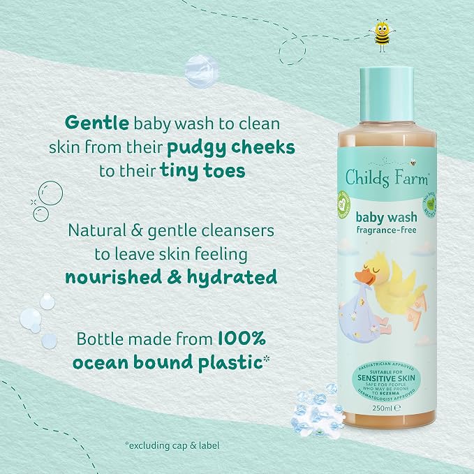 Childs Farm baby wash unfragranced 250ml - Image 4