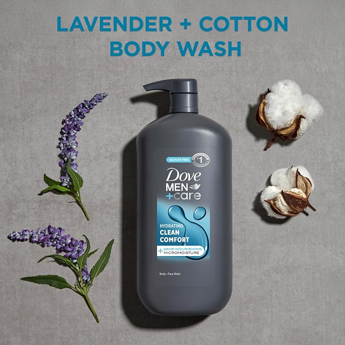 DOVE MEN + CARE Body and Face Wash Hydrating Clean Comfort Men's Body Wash - Image 4