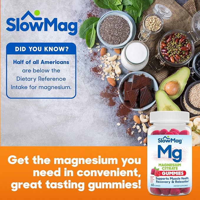 SlowMag Magnesium Citrate Gummies, Supports Muscle Health, Natural Berry Flavor - Image 7
