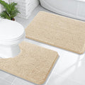 OLANLY Bathroom Rugs Sets 2 Piece, Soft Absorbent Chenille Bath Mats and by OLANLY