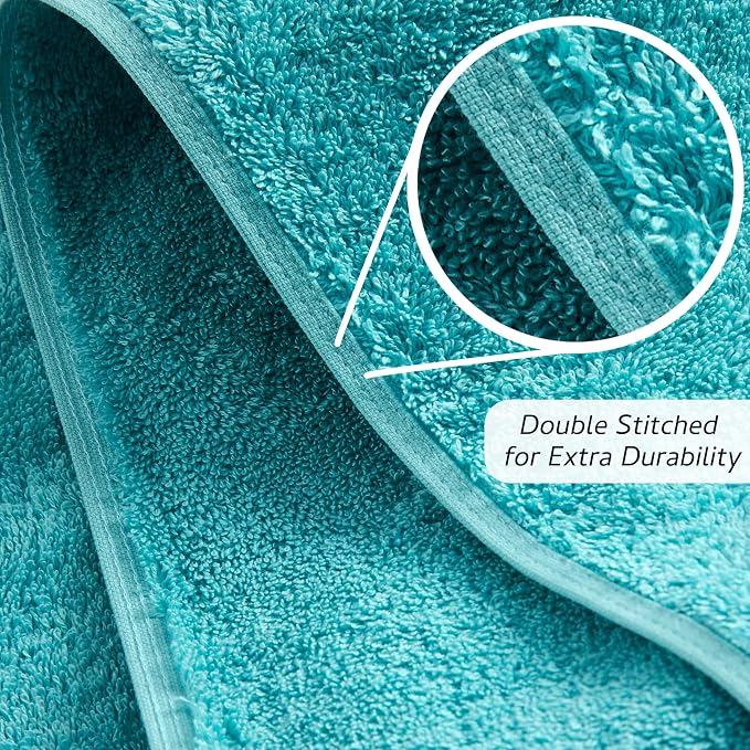 Premium 6 Piece Towel Set, 2 Bath Towel, 2 Hand Towels, 2 Washcloths, 100% - Image 4