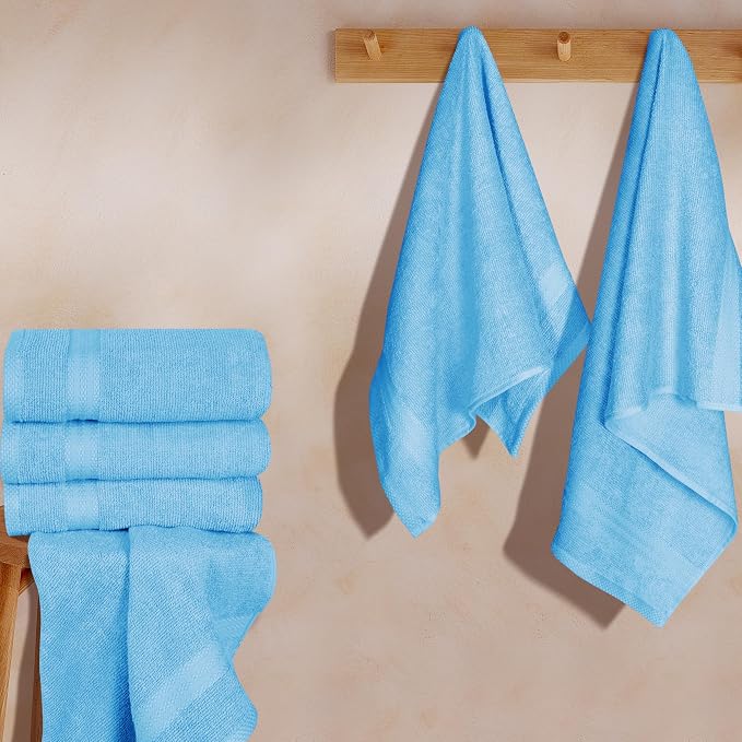 GLAMBURG Ultra Soft 6-Piece Hand Towel Set 16x28-100% Ringspun Cotton - Image 3