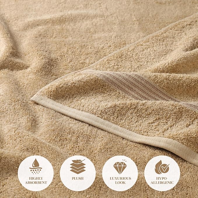 Superior Egyptian Cotton 3-Piece Towel Set, Basic Towels - Image 8