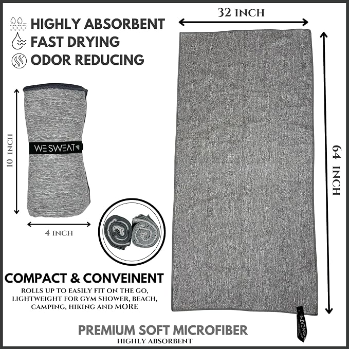 Microfiber Soft and Absorbent Gym Towels, Fast Drying Men & Women Workout Gear - Image 5
