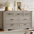 7-Drawer Dresser for Bedroom, Modern Wooden Chest of Drawers by BORNOON