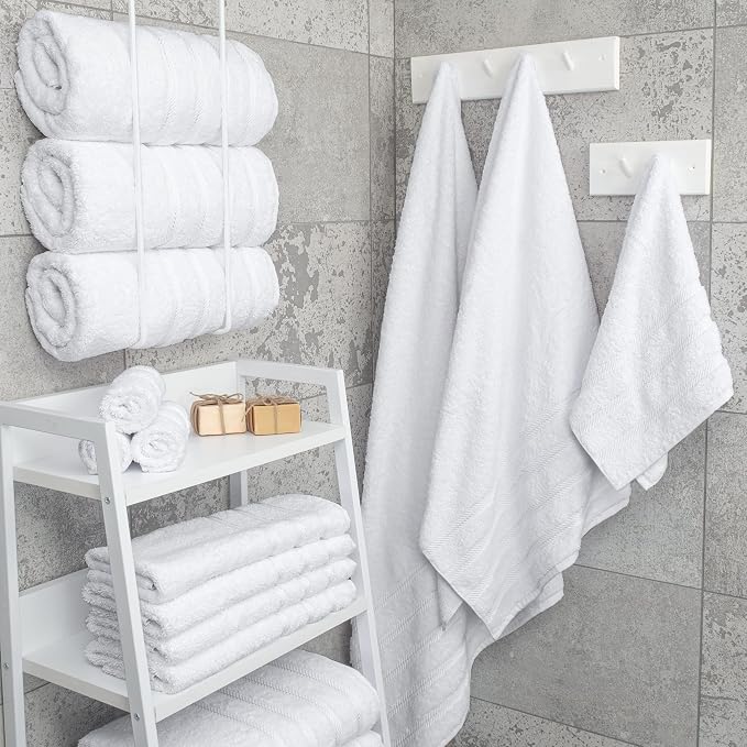 American Soft Linen Luxury 4 Piece Bath Towel Set, 600 GSM 100% Cotton Turkish - Image 3