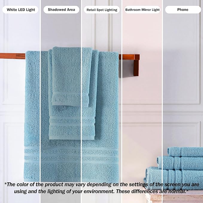 Hawmam Linen Luxury Cotton Washcloths 13x13 Inch - Image 3