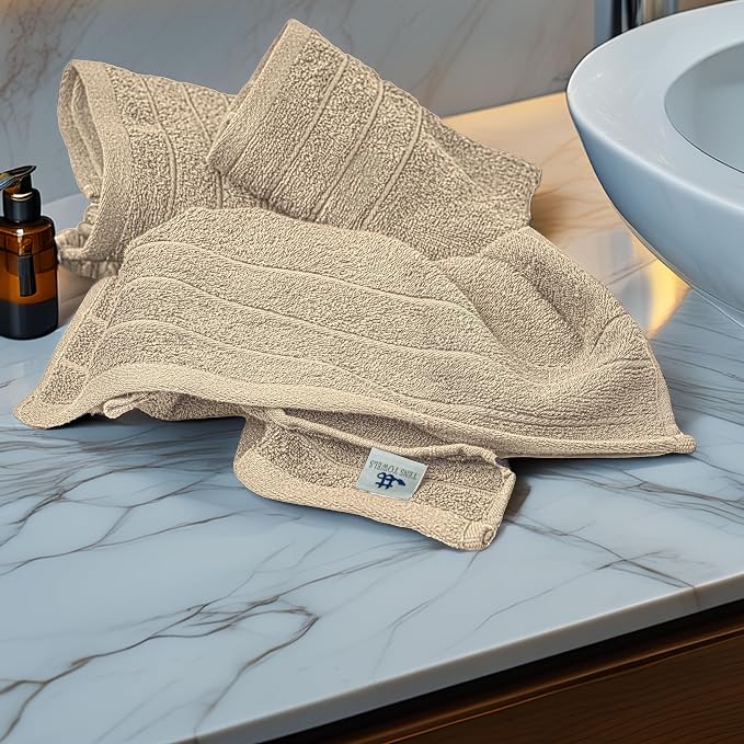 Tens Towels Pack of 6 Hand Towels, 100% Cotton, Lighter Weight, Quick to Dry - Image 3