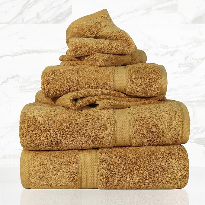Superior Egyptian Cotton Pile 6-Piece Towel Set, Includes 2 Bath, 2 Hand - Image 2