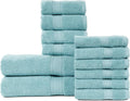 HILLFAIR 12-Piece Cotton Bath Towel Set by HILLFAIR