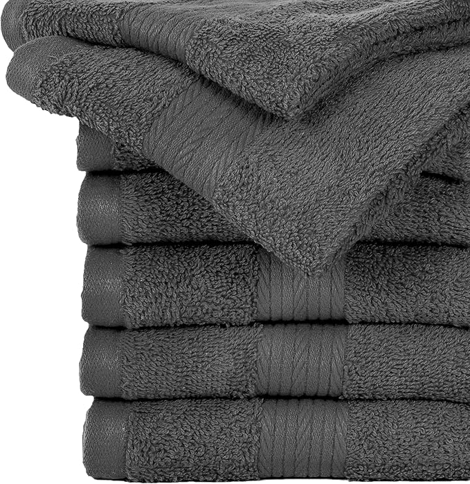 Ample Decor Washcloths Pack of 200 12 X 12 Inch, 600 GSM 100% Cotton Soft - Image 2