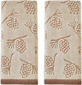 SKL Home Fall/Winter/Christmas Pinecone Jacquard Hand Towel 2pc Set by SKLHomebySaturdayKnightLtd