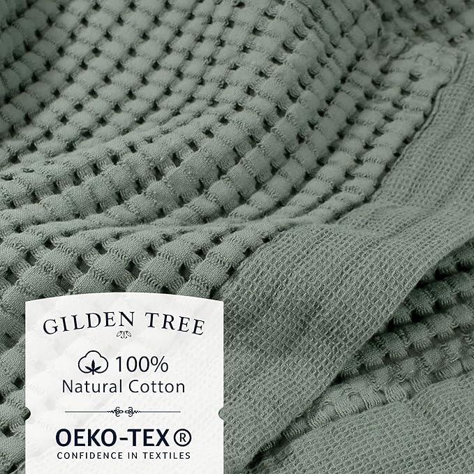 GILDEN TREE Waffle Bath Sheet Quick Dry Towel, Thin Luxury Bath Towels - Image 2