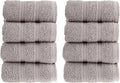HALLEY Turkish 8 Pack Premium Washcloths 650 GSM Highly Absorbent Super Soft by HALLEY-TurkishCottonTowels