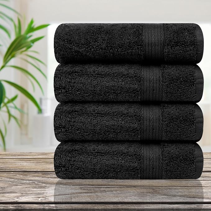 Ample Decor Bathroom Hand Towel 18 X 28 Inch 600 GSM 100% Cotton, Soft Absorbent - Image 2