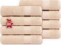 Ample Decor Hand Towel 18 X 28 Inch Pack of 8 600 GSM 100% Cotton, Oeko Tex by AmpleDecor