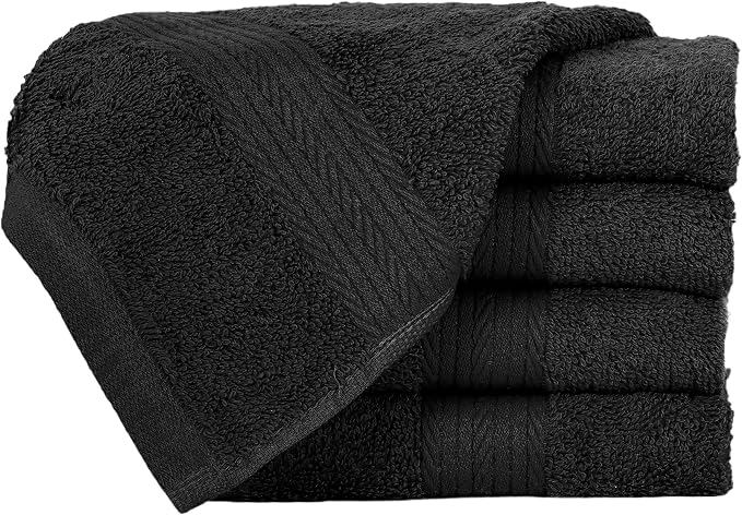 Ample Decor Washcloths Pack of 5 12 X 12 Inch 100% Cotton 600 GSM, Soft - Image 3