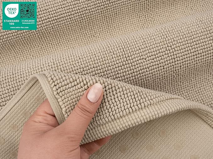 American Soft Linen Bath Rug, 17 in 24 in 100% Cotton Bath Mats Rugs - Image 6