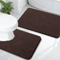 OLANLY Bathroom Rugs Sets 2 Piece, Soft Absorbent Chenille Bath Mats and by OLANLY