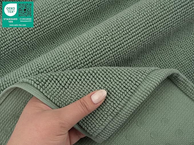 American Soft Linen Bath Rug, 17 in 24 in 100% Cotton Bath Mats Rugs - Image 6