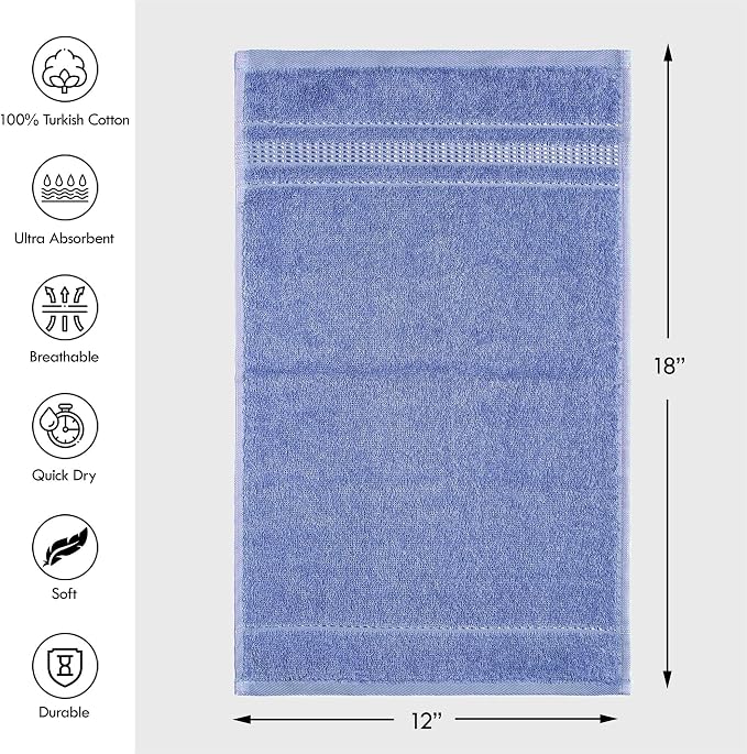 Melissa Linen, Fingertip Towels 4 Pack, 100% Turkish Cotton, Small Hand Towels - Image 2