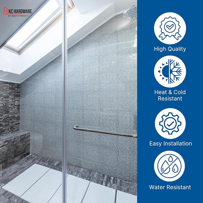 KC Hardware 85 Inch Frameless Shower Door Side Seal Strip, H-Type Glass Shower - Image 7