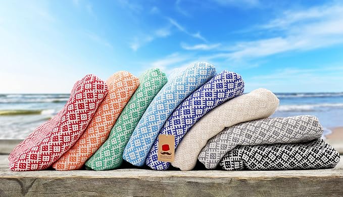 Bazaar Anatolia Turkish Beach Towel 100% Cotton Bath Towels Oversized Quick Dry - Image 8
